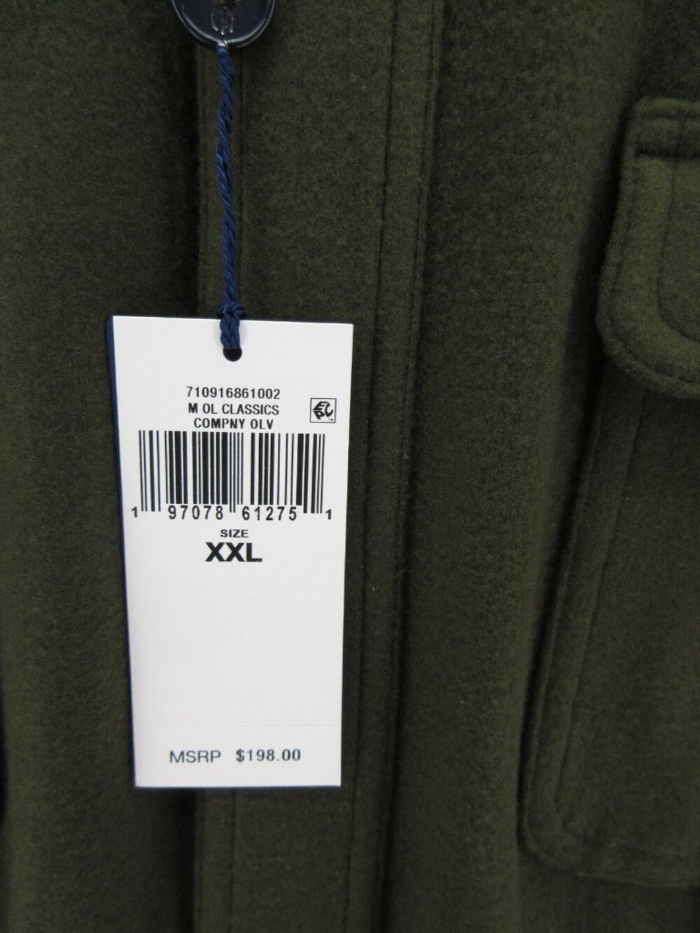 Polo Ralph Lauren Shirt XXL Olive Brush Fleece Button Up Work Shacket - Picture 4 of 14
